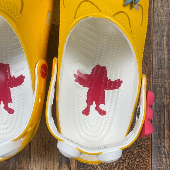 Crocs X McDonald's Adult Unisex M9/W11 Yellow Birdie Classic Clog - Picture 6 of 16